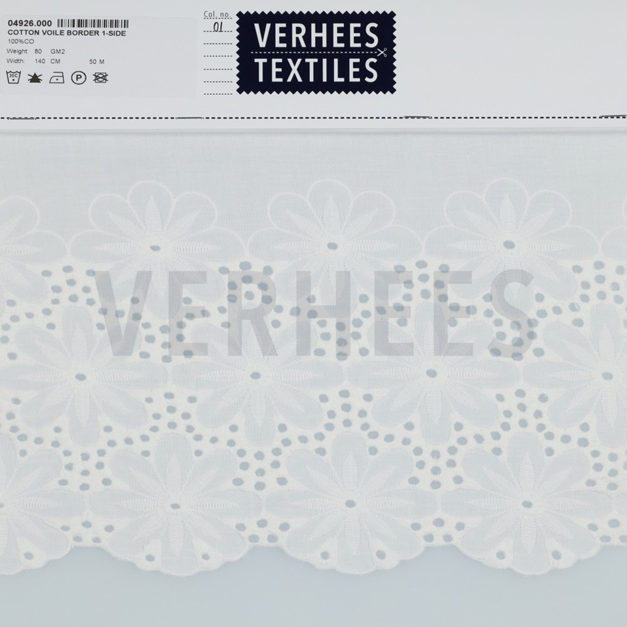 COTTON VOILE BORDER 1-SIDE WHITE (high resolution) #4