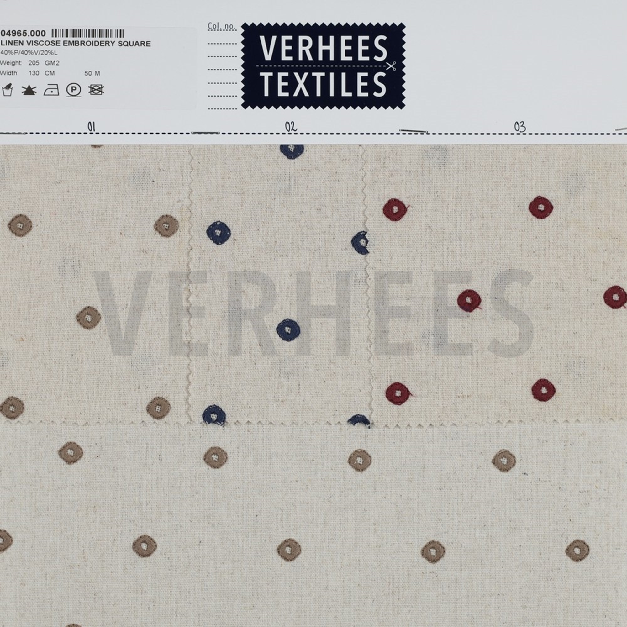 LINEN VISCOSE EMBROIDERY SQUARE SAND (high resolution) #4
