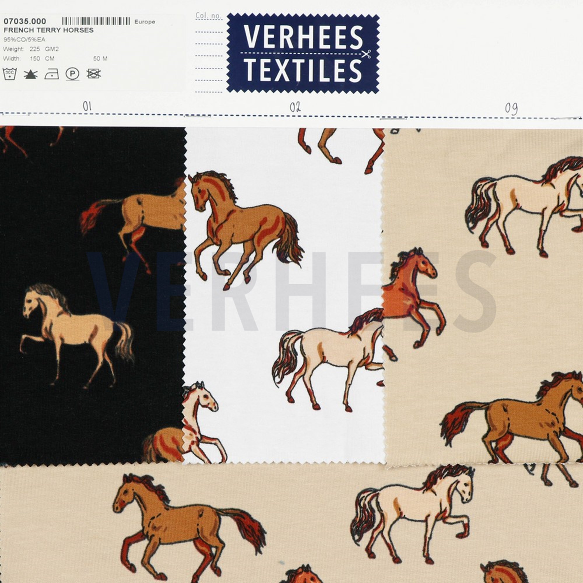 FRENCH TERRY HORSES WHITE (high resolution) #4