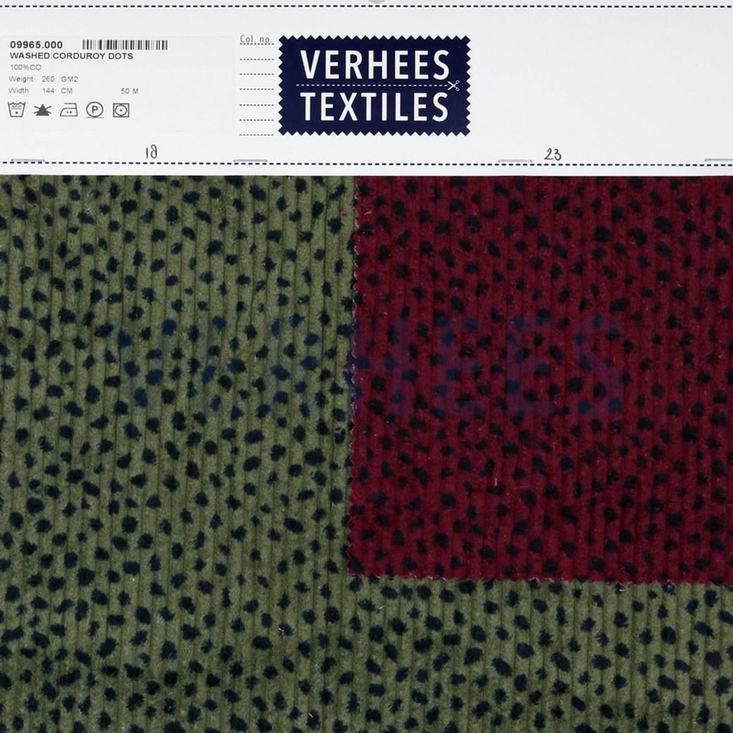 WASHED CORDUROY DOTS BERRY #4