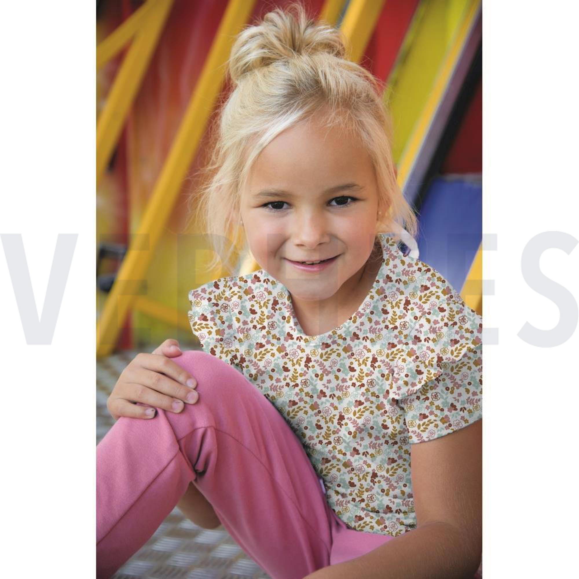 JERSEY GOTS SMALL FLOWER NAVY